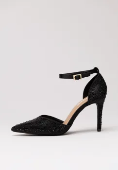 Pantofi eleganti negri cu aplicatii stralucitoare imagine