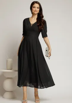 Rochie de ocazie negru sidef lunga de ocazie imagine