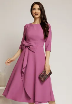 Rochie DY Fashion mov cu funda ampla in talie imagine