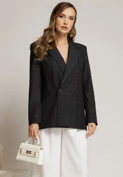 Sacou bleumarin casual office in carouri imagine