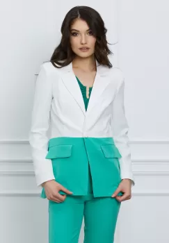 Sacou MBG alb cu verde imagine