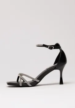 Sandale negre cu stasuri stralucitoare imagine