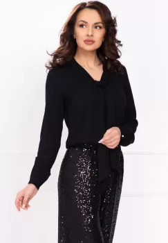 Bluza dama InPuff neagra din vascoza imagine