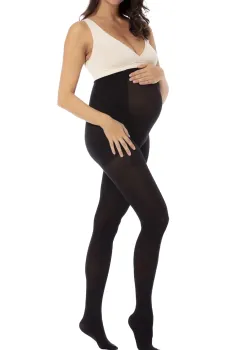 Dres gravida negru din lycra 20 DEN imagine