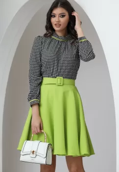 Fusta Fofy lime in clos cu buzunare imagine