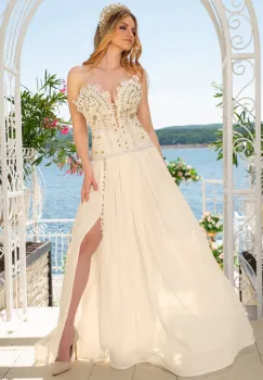 Fusta lunga Suras de Coral din voal fin texturat Legendaria by Venezia imagine