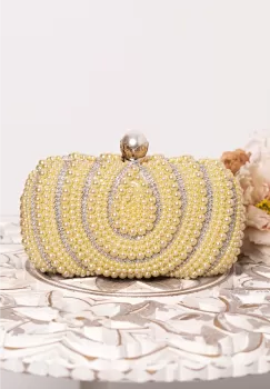Geanta de cununie Parfois butter decorata cu perle si strassuri imagine