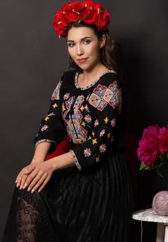 Ie dama traditionala Alicia cu broderie multicolora imagine