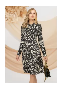 Rochie de zi Pretty Girl midi in clos imprimata imagine