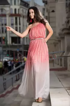 Rochie Pretty Girl de seara lunga din crepe in degrade imagine