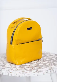 Rucsac Yellow din piele naturala imagine