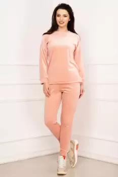 Trening asimetric din catifea rose Amelia By InPuff imagine