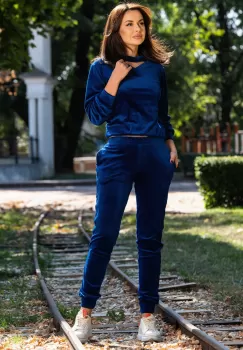 Trening din catifea royal Priscilla cu banda in jurul gatului imagine