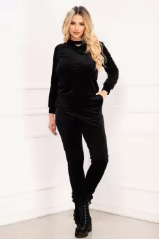 Trening Luna negru din catifea cu banda in jurul gatului By InPuff imagine