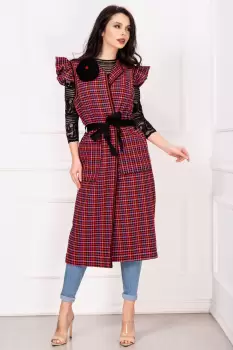 Vesta de primavara Venezia cu model geometric viu colorat imagine