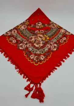 Batic etno mare - Crinuta - Rosu 2 imagine