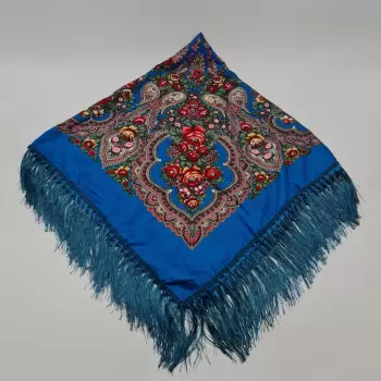 Batic etno mare Maria - Albastru imagine