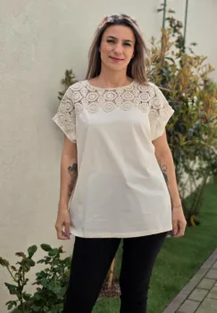 Bluza cu dantela Camelia 2 imagine