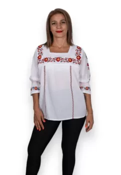 Bluza Ie Traditionala cu flori 5 imagine