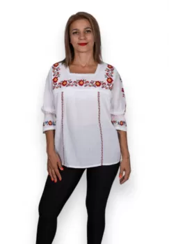 Bluza Ie Traditionala cu flori 5 imagine