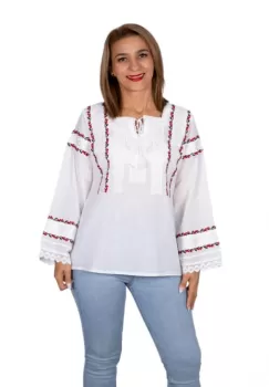 Bluza Ie Traditionala cu flori 6 imagine