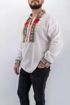Camasa traditionala cu Maci 3 imagine