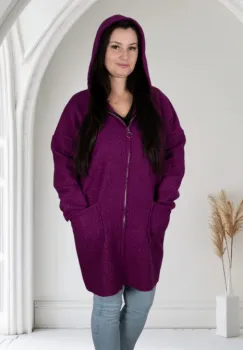 Cardigan Mia cu gluga 17 imagine