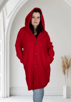 Cardigan Mia cu gluga 23 imagine