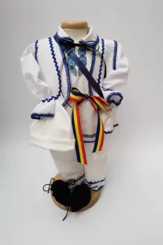 Compleu traditional baietel Albastru imagine