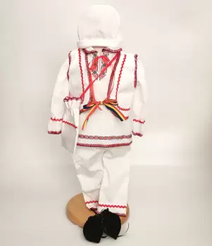 Compleu traditional baietel Rosu 2 imagine