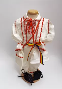 Compleu traditional baietel Rosu imagine