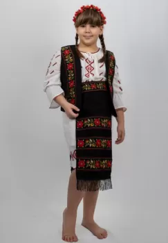 Costum Rochie, Vesta, brau si fota fetita imagine