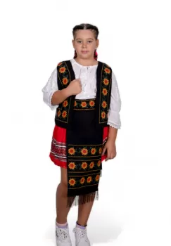 Costum Vesta, brau si fota fetita Floarea Soarelui imagine