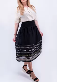 Fusta stilizata cu motive florale - Iolanda 4 imagine