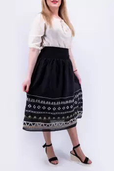 Fusta stilizata cu motive florale - Iolanda 4 imagine