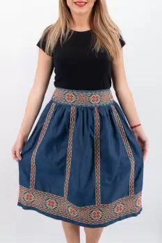 Fusta stilizata cu motive traditionale Ioana 6 imagine