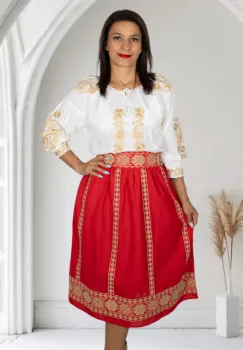 Fusta stilizata cu motive traditionale Ioana 8 imagine