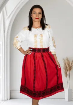 Fusta stilizata cu motive traditionale Ioana 9 imagine