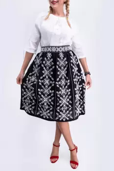 Fusta stilizata cu motive traditionale Tatiana 2 imagine
