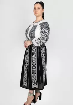 Fusta stilizata cu motive traditionale Tatiana 4 imagine