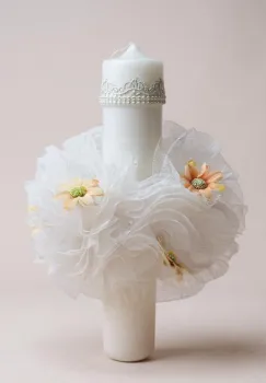 Lumanare Decorata Manual Floare 2 imagine