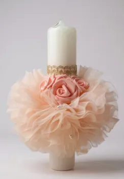 Lumanare Decorata Manual Floare imagine