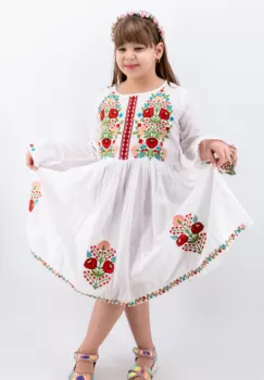 Rochie traditionala fetite Fiorela 2 imagine