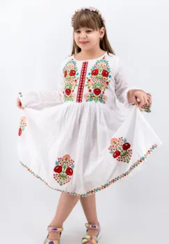 Rochie traditionala fetite Fiorela 2 imagine