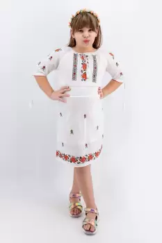 Rochie traditionala fetite Ninet imagine