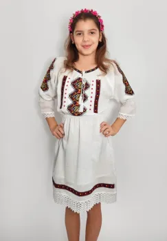 Rochie traditionala fetite Zoe 5 imagine