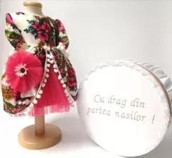 Set Traditional Botez Fetita - Costumas + Cutie trusou - TUL imagine