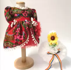 Set Traditional Botez Fetita - Costumas + Lumanare - TUL 2 imagine