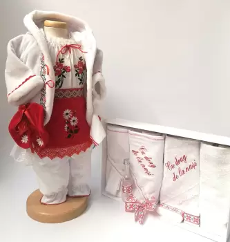 Set Traditional Botez Fetita - Costumas + Trusou imagine