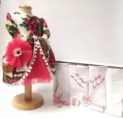 Set Traditional Botez Fetita - Costumas + Trusou - TUL imagine